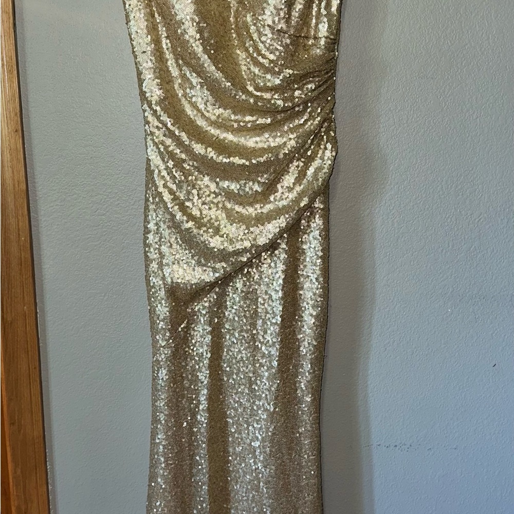 Revelry Champagne Satin Dress